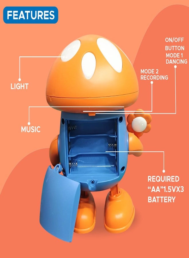 NHR Dancing Mushroom Musical Toy for Kids | Talking Cartoon Toy with Lights, Music, Dancing & Voice Recording | Fun Gift for Boys & Girls (Ages 2+) - Image 5